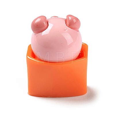 Opaque Resin Cute Pig Imitation Food Decoden Cabochons CRES-M016-01B-1