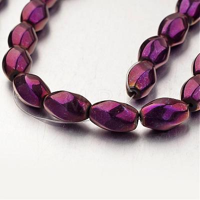 Electroplate Non-magnetic Synthetic Hematite Beads Strands G-F300-12-1