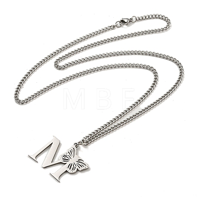 201 Stainless Steel Necklaces NJEW-Q336-01M-P-1