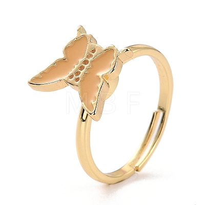 Butterfly Fidget Ring for Anxiety Stress Relief RJEW-P024-01A-1