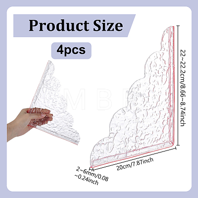 Acrylic Shower Water Guard AJEW-WH0752-468-1