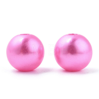 Spray Painted ABS Plastic Imitation Pearl Beads OACR-T015-05C-15-1