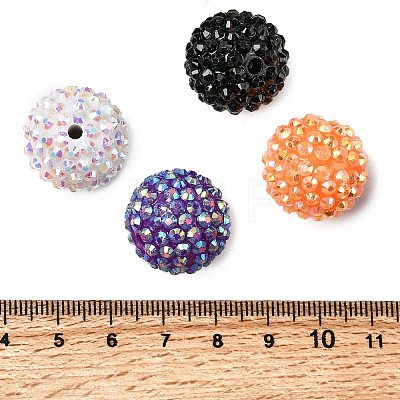 Halloween Theme Resin Rhinestone Beads RESI-L049-01C-1