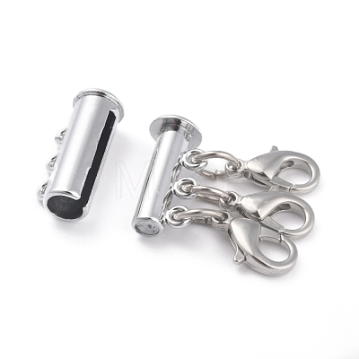 Alloy Magnetic Slide Lock Clasps X-PALLOY-YW0001-17P-1