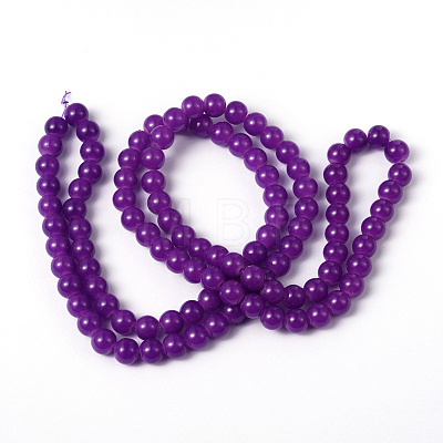 Imitation Jade Glass Beads Strands DGLA-S076-8mm-37-1