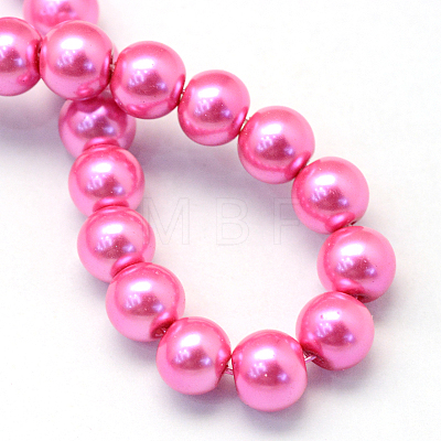 Baking Painted Glass Pearl Round Bead Strands HY-Q003-10mm-54-1