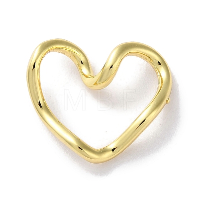 Rack Plated Brass Heart Links KK-Z039-33G-1