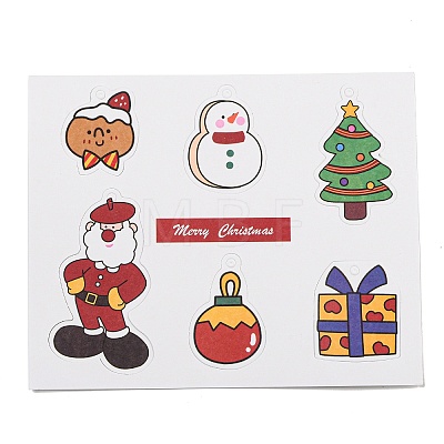 6 Styles Christmas Paper Gift Tag Display Cards CDIS-Q006-01F-1