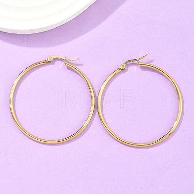 Ion Plating(IP) 304 Stainless Steel Hoop Earrings EJEW-N0016-11G-G-1