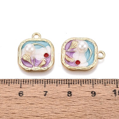 Alloy Enamel Pendants ENAM-N069-17KCG-03-1