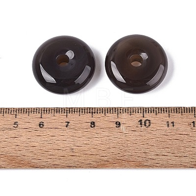 Natural Grey Agate Pendants G-Q601-30B-02-1