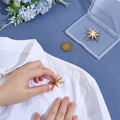 2Pcs Star Alloy Lapel Pins for Backpack Clothes JEWB-PH0001-74KCG-1