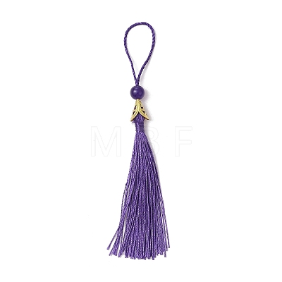 Polyester Tassel Pendant Decoration HJEW-JM03005-01-1