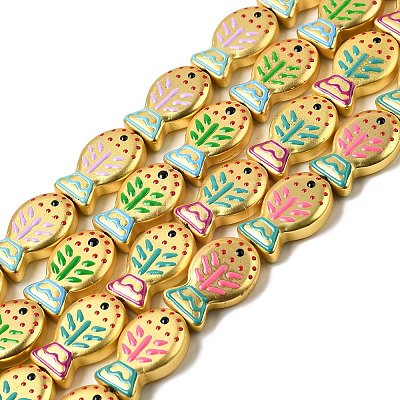 Baking Paint Glass Enamel Beads GLAA-B035-01-1