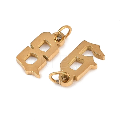 10Pcs 304 Stainless Steel Charms STAS-B129-01G-1