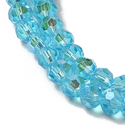 Electroplate Transparent Glass Beads Strands EGLA-A035-T3mm-L08-1