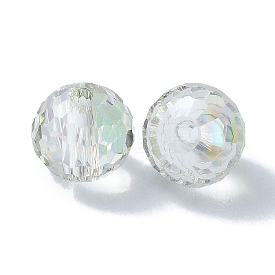 Half Rainbow Plated Glass Beads EGLA-P059-02A-HR03-1