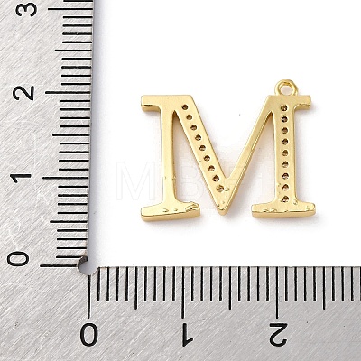 Rack Plating Brass Micro Pave Cubic Zirconia Pendant KK-H449-76G-12-1