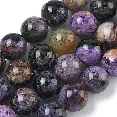 Natural Charoite Beads Strands G-C270-O03-12-1