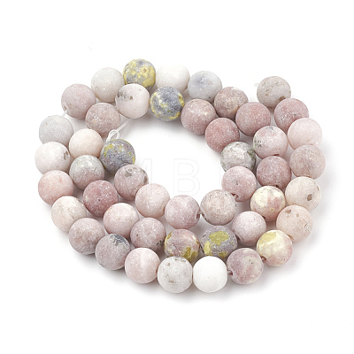 Natural Marble and Sesame Jasper/Kiwi Jasper Beads Strands G-T106-290-1