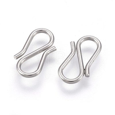 304 Stainless Steel S-Hook Clasps STAS-O118-67P-1