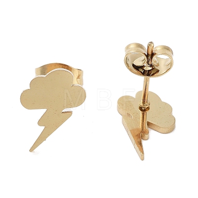Vacuum Plating 304 Stainless Steel Stud Earrings for Women EJEW-A048-11G-1