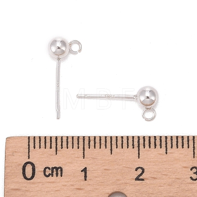 925 Sterling Silver Ear Stud Findings X-STER-N0001-002-1