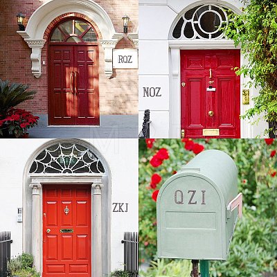 Iron Home Address Number AJEW-WH0126-25Z-1