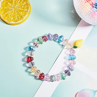 Transparent Spray Painted Glass Beads GLAA-NB0001-12-1