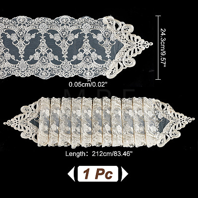 Polyester Lace Table Runners AJEW-WH0248-533A-1