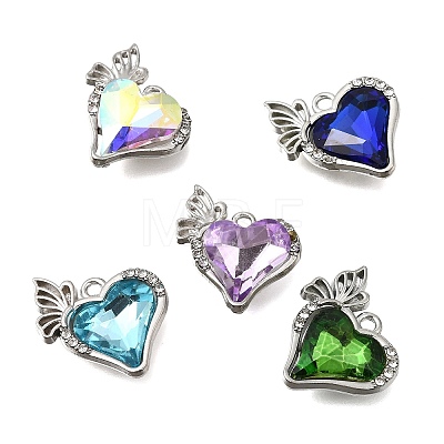 Alloy Glass Pendants FIND-E049-06P-1