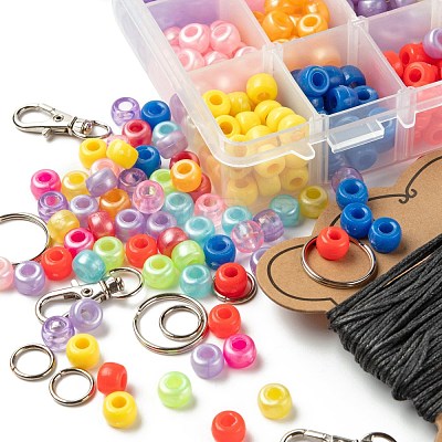 1 Box 13 Colors 325Pcs Plastic Barrel Beads DIY-LS0003-02-1