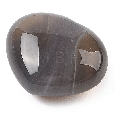 Natural Grey Agate Love Heart Stone G-I367-03E-1