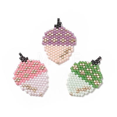 3Pcs 3 Color Handmade MIYUKI Japanese Seed Loom Pattern Seed Beads PALLOY-MZ00073-1