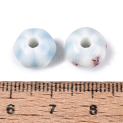 Vintage Handmade Porcelain Beads PORC-Q006-07R-1