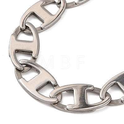 Tarnish Resistant 304 Stainless Steel Mariner Link Chain Bracelets BJEW-B078-56P-1