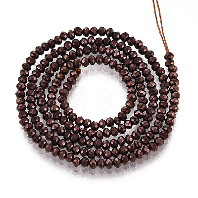 Electroplate Glass Beads Strands EGLA-F149-FP-08-1