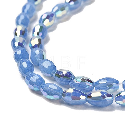 Baking Painted Glass Beads Strands DGLA-D001-02F-1