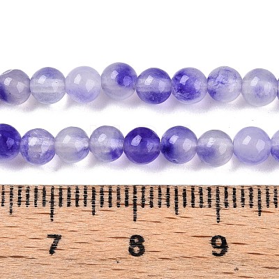 Dyed Natural White Jade Beads Strands G-T140-4mm-A09-1