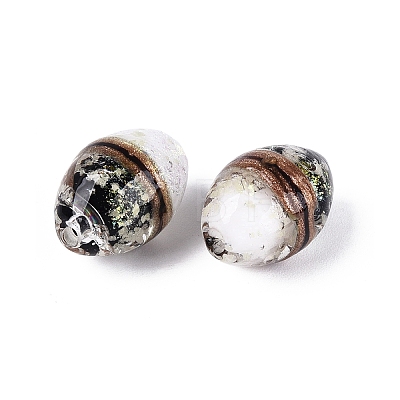 Luminous Handmade Gold Sand Lampwork Beads FOIL-N035-01C-1