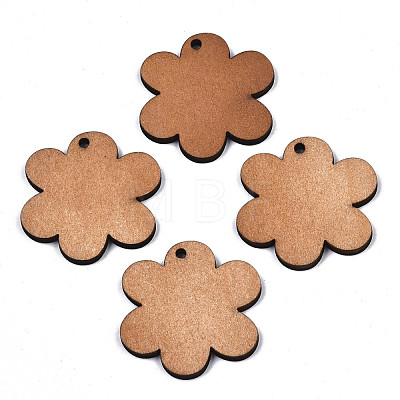 Printed Basswood Pendants WOOD-N006-37-1