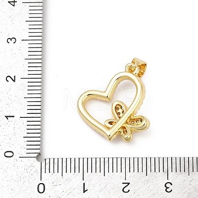 Brass Micro Pave Cubic Zirconia Pendants KK-D317-084G-1