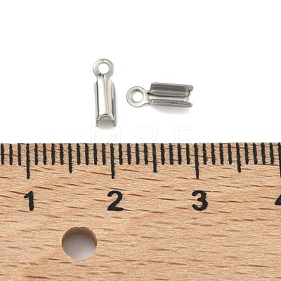 Tarnish Resistant 304 Stainless Steel Folding Crimp Ends LS-X-STAS-R063-28-1