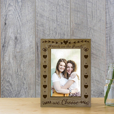 Natural Wood Photo Frames AJEW-WH0292-029-1