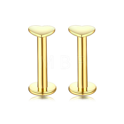 Flat Round Stainless Steel Clear Cubic Zirconia Internally Threaded Labrets WG955BE-07-1