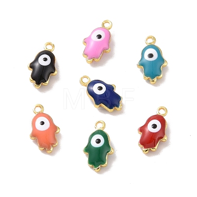 Brass Enamel Pendants KK-J302-04G-1