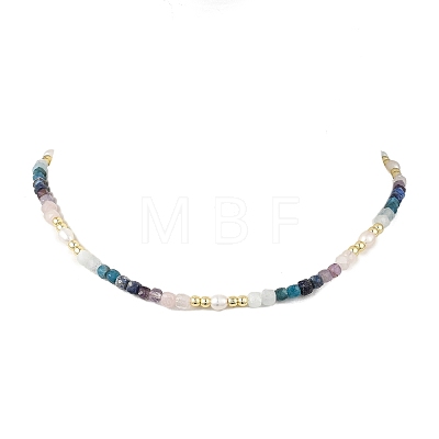 Gemstone & Electroplate Non-magnetic Synthetic Hematite Beads Beaded Necklaces & Bracelet Jewelry Sets for Women SJEW-JS01380-1