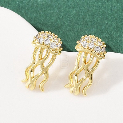 Brass Micro Pave Cubic Zirconia Pendant & Stud Earrings Sets for Women SJEW-F227-01H-G-1