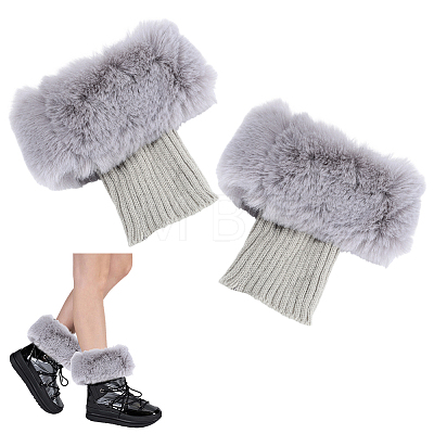 Acrylic Fiber Woolen Yarn Socks Leg Cover AJEW-WH20018-149C-1