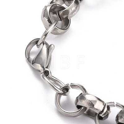 304 Stainless Steel Rolo Chain Bracelets BJEW-Z011-02P-1